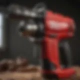 Close-up of a Milwaukee hammer drill attachment showcasing its robust design.