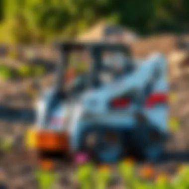 Modern mini skid steer showcasing advanced technology