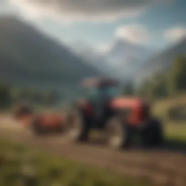 Mountain View Tractor in Action Mountain View Tractor in action on a farm field