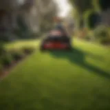 A lush, manicured lawn showcasing the perfect mowing patterns.