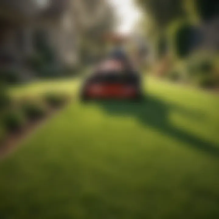 A lush, manicured lawn showcasing the perfect mowing patterns.