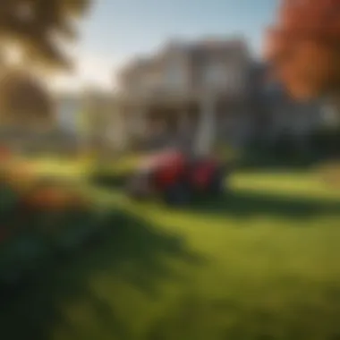 Seasonal Lawn Care Strategies Seasonal lawn care strategies represented through changing foliage.