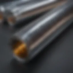 Close-up of Mylar tubing showcasing its reflective properties