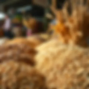 Varieties of Grains Diverse grains showcased in a farmer's market setting