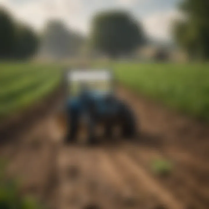 A digital landscape showcasing e-books and online resources for agriculture.