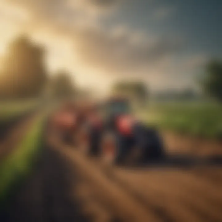 An illustration depicting the evolution of agricultural publishing over time.