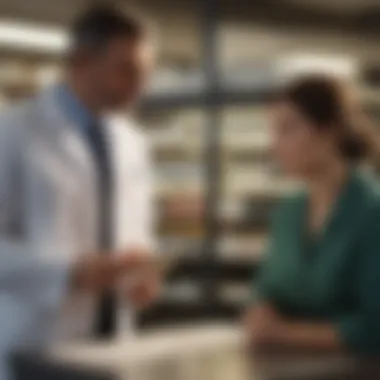 Pharmacist providing consultation