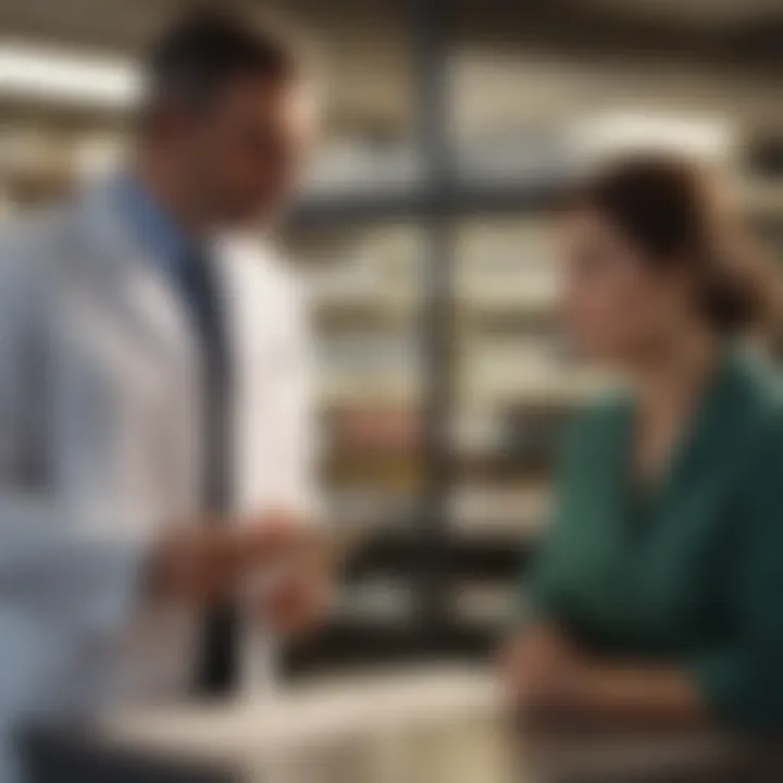 Pharmacist providing consultation