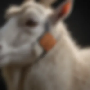 Detailed View of Neck Tag Close-up of a neck tag on a goat