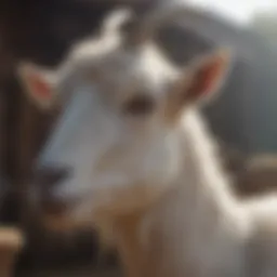Goat with a neck tag
