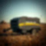 New Holland square baler operating in a field