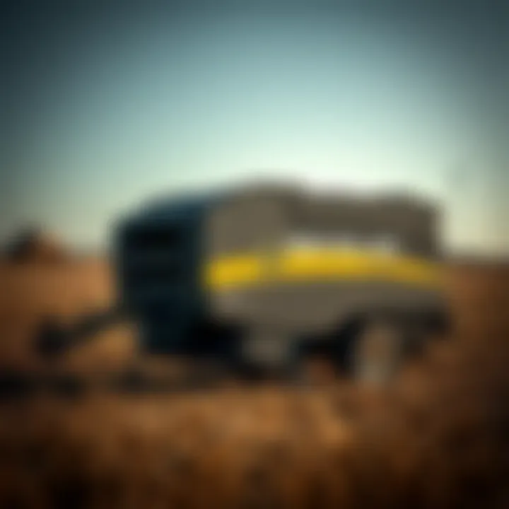 Experience the Efficiency of New Holland Square Baler in Action New Holland square baler operating in a field