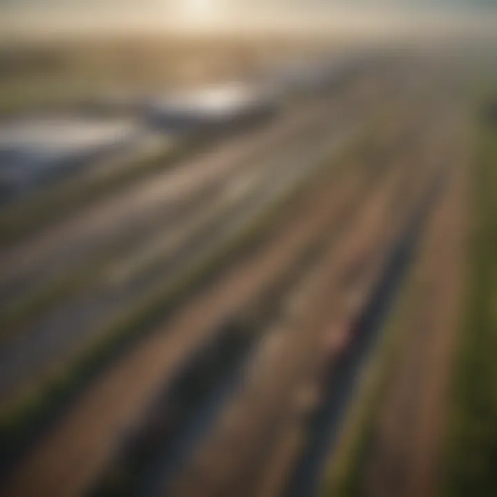 Transportation hubs connected to agricultural areas