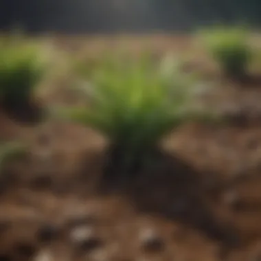 Thriving Plants in Acidified Soil Healthy plants thriving in acidified soil environment