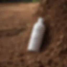 Close-up view of Nexxus Ensure Acidifying Conditioner granules on soil