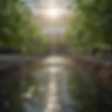 Efficient Nutrient Delivery in Hydroponic Systems Close-up of nutrient-rich water distribution