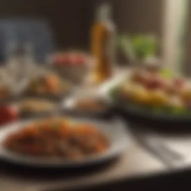 Balanced Dietary Choices A serene setting with a balanced meal symbolizing healthy dietary choices.