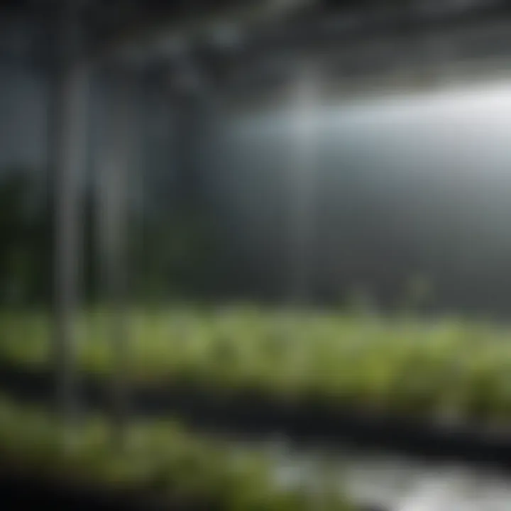 Nutrient solution being circulated in an ebb and flow system