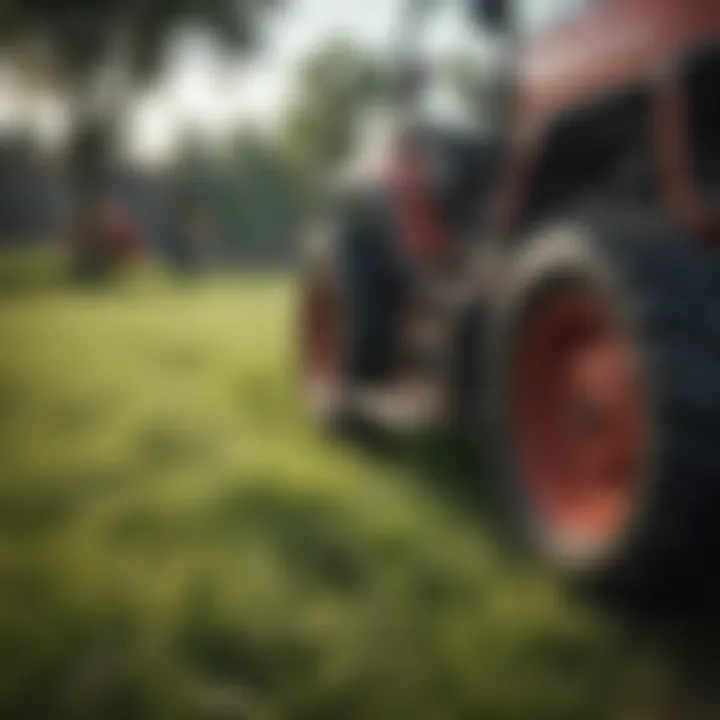 Herbicide application on grass