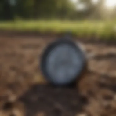 Soil temperature gauge indicating ideal conditions