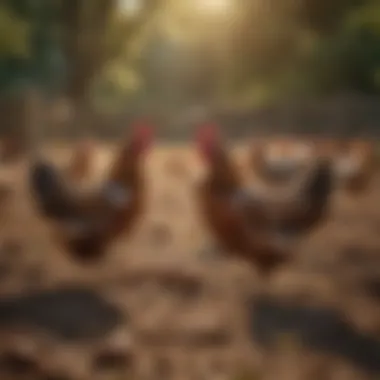 Free-Range Hens and Their Environment Healthy hens in a free-range environment