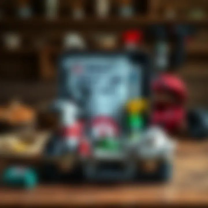 Organized first aid kit for horses