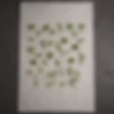 Organized Seed Placement on Paper Towel Flat arrangement of paper towel with organized seed placements