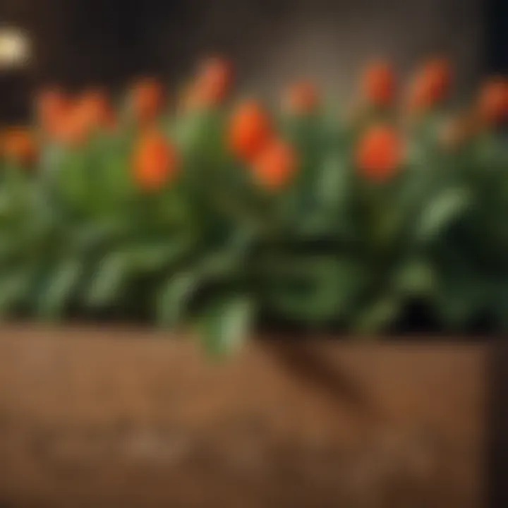 Close-up of durable fabric used in planter boxes showing texture and quality