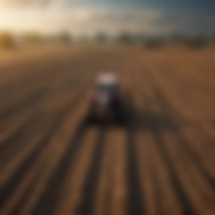 An agricultural field showcasing modern farming practices