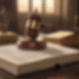 A gavel resting on a legal book symbolizing administrative law