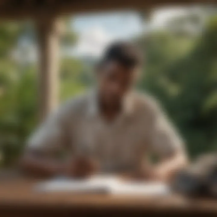 Overseas applicant preparing documents