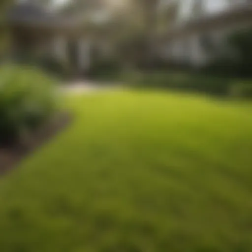 Lush St. Augustine grass in a well-maintained lawn