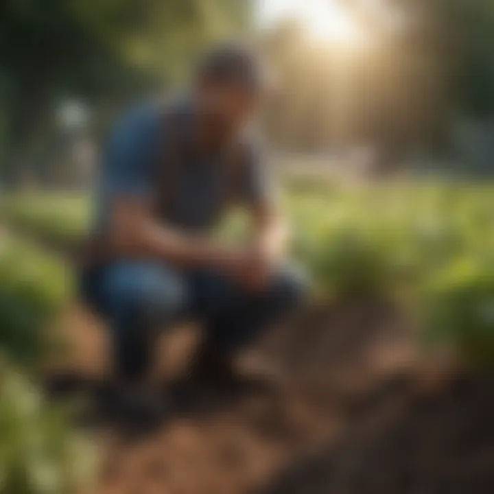 Illustration of integrated pest management strategies in sustainable farming