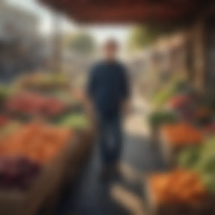 A vibrant farmer's market filled with seasonal produce