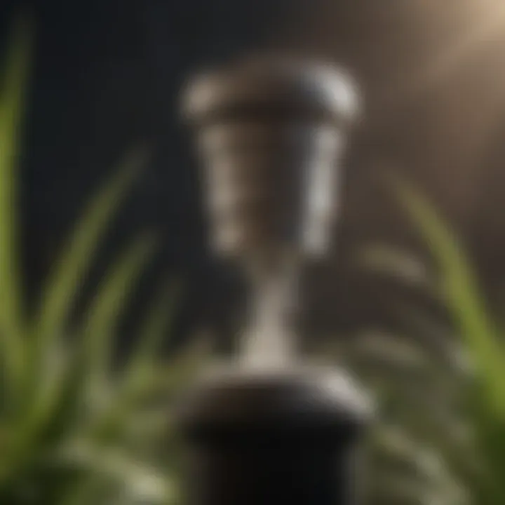 Close-up view of a spray nozzle in action