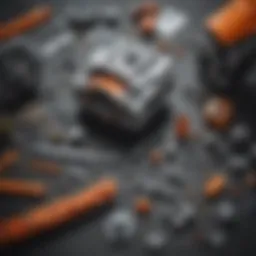 Detailed view of a Stihl parts lookup diagram highlighting various components