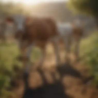Field setting where calves benefit from advanced nutritional practices