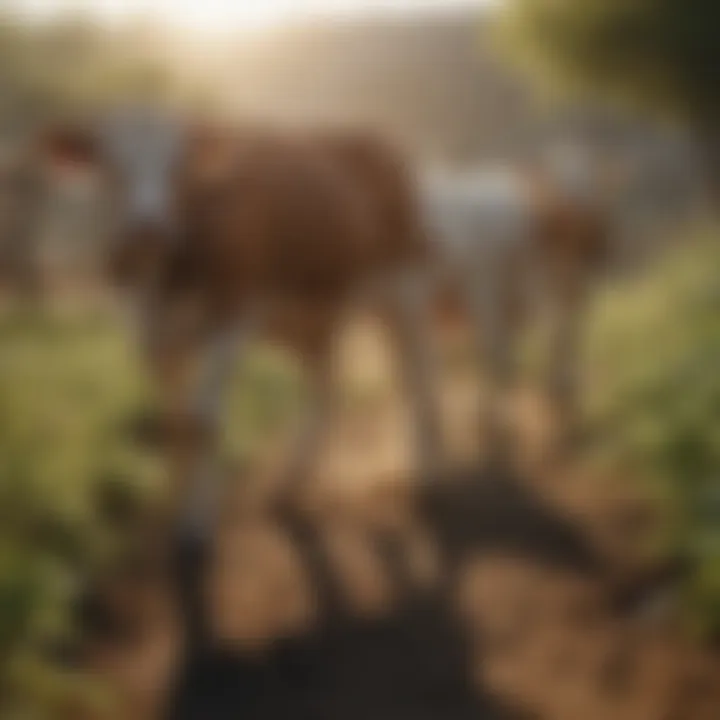 Field setting where calves benefit from advanced nutritional practices