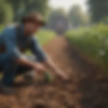 Sustainability in Action Sustainable agricultural methods being implemented.