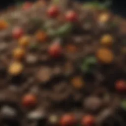 A vibrant compost pile rich in organic matter