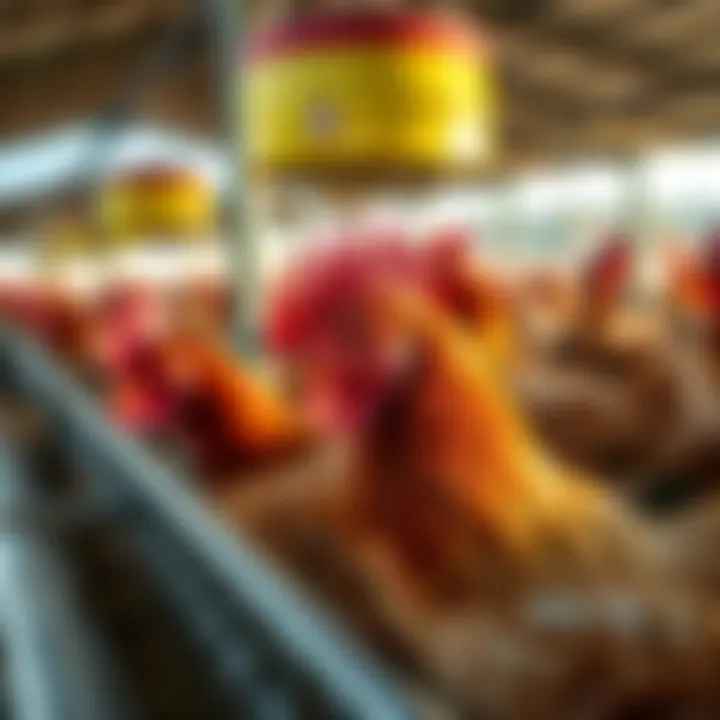 Efficiency of Feeding Systems Poultry Feeding System in Action