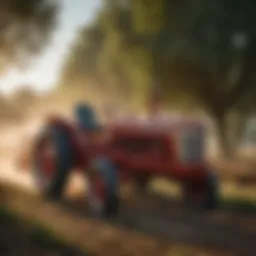 Farmall M tractor in a field showcasing its robust design