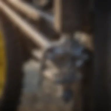 Mechanism of Front Three Point Hitch Detailed view of a front three point hitch mechanism