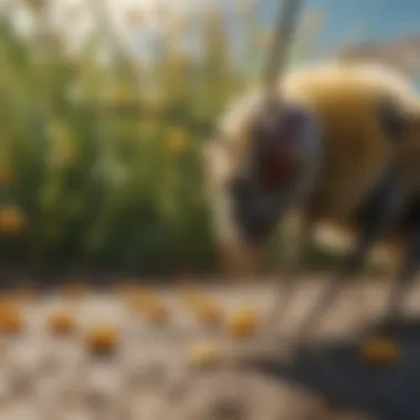 Visual representation of pollinator decline linked to pesticide use