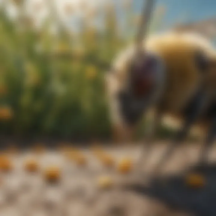 Visual representation of pollinator decline linked to pesticide use