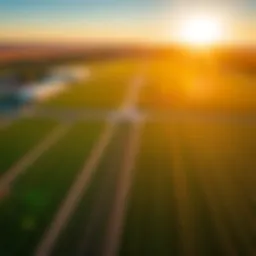 Aerial view of Logansport's agricultural fields
