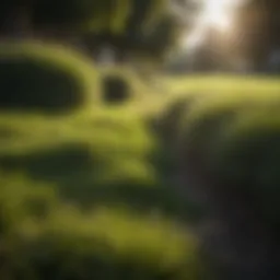 Lush shaded lawn showcasing fine fescue grass variety