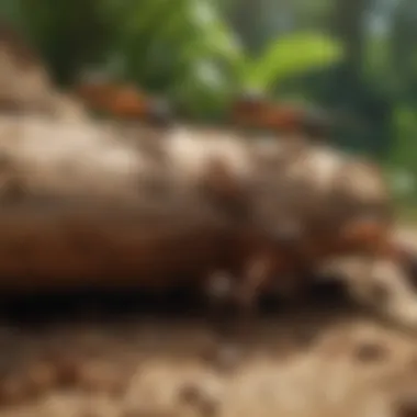 Ants Engaging in Predation on Termites Ants engaging in predation