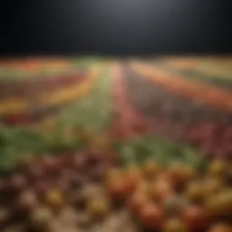 A diverse array of crops symbolizing food diversity
