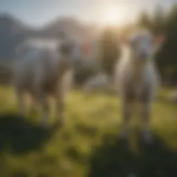 Goats grazing on nutritious pasture